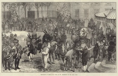 Fastnacht in Paris wie es früher war, Prozession des Boeuf Gras